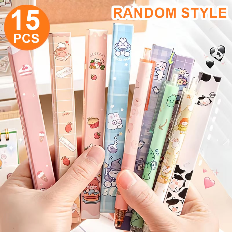 Office Stationery Supply Business - 15 pojedynczych długopisów żelowych w pudełku