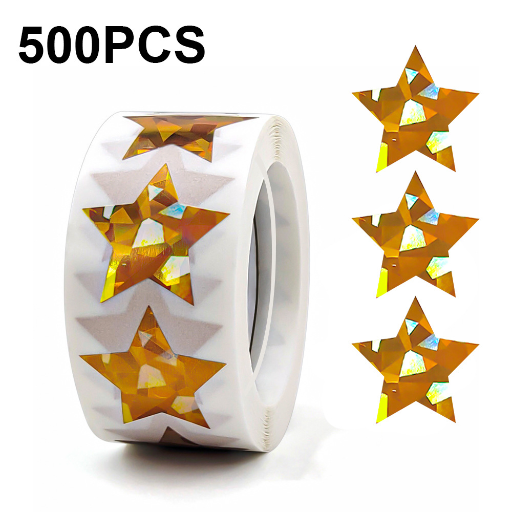 Sticker Label Roll - JCAC 500 sztuk/rolka 1 cal Holograficzne