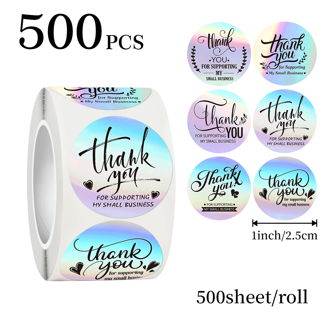 JCAC 500 sztuk/rolka 1-calowe  – Sticker Label Roll recenzja i cena