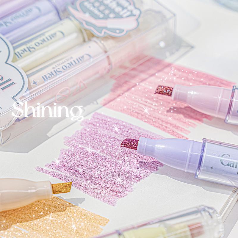 4 Kolory/Zestaw Brokatowych Za – Highlighter Set Pastel recenzja i cena