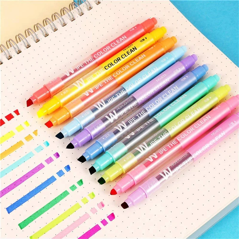 Zestaw 10 kolorowych, wymazywa – Highlighter Set Pastel recenzja i cena