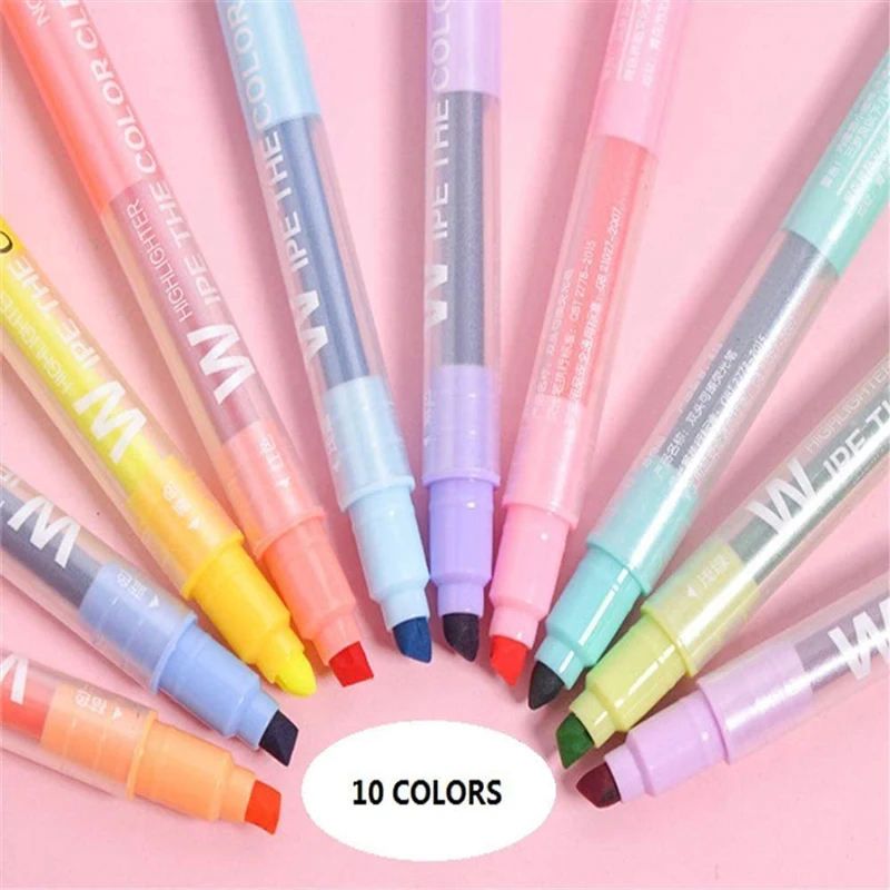Zestaw 10 kolorowych, wymazywa – Highlighter Set Pastel recenzja i cena